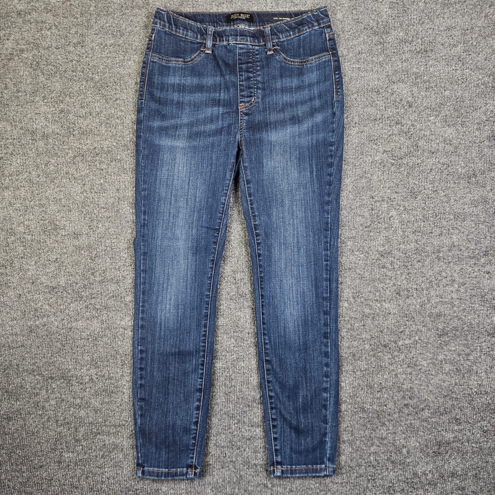 Judy Blue Pull On Skinny Jeans Jeggings Women 11/ 30 Dark Wash High Rise Stretch